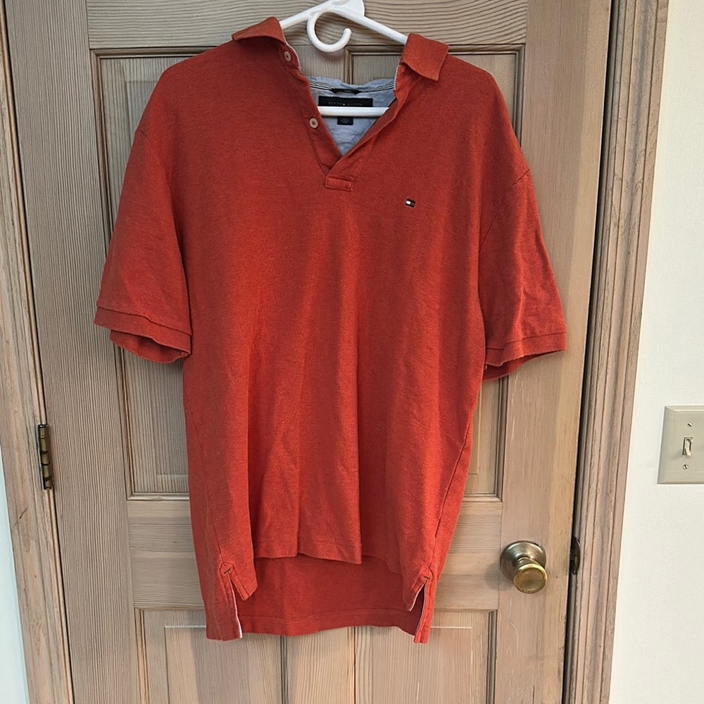 Tommy Hilfiger Men's Orange Polo Shirt